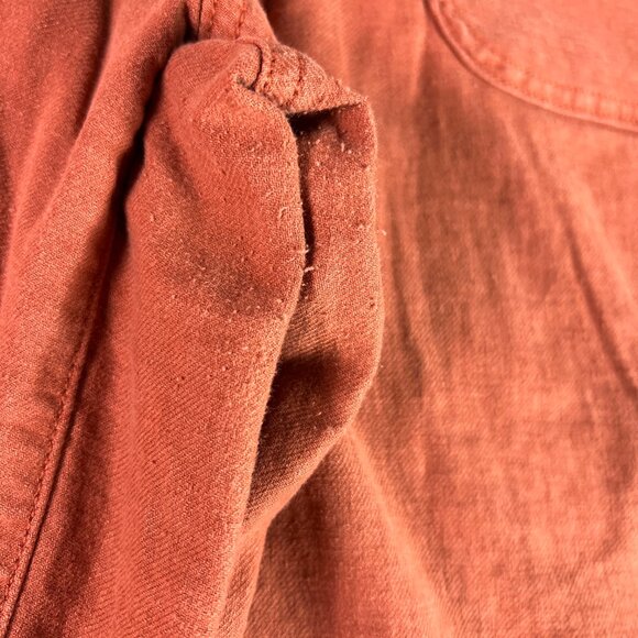 American Eagle Linen Blend Pants Women's 34x29* High Rise Wide Leg Orange Tag 12 - Picture 2 of 16